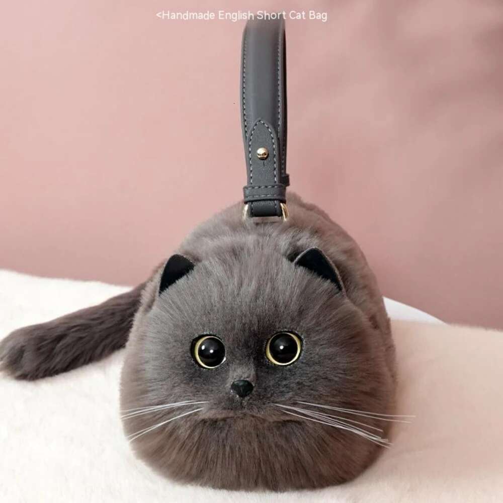 LEMON KOKO Handmade Doll Bag Girl Birthday Gift Go Heart Niche Senior Practical, Bag, A Variety Of Ways To Use, Cute Cat