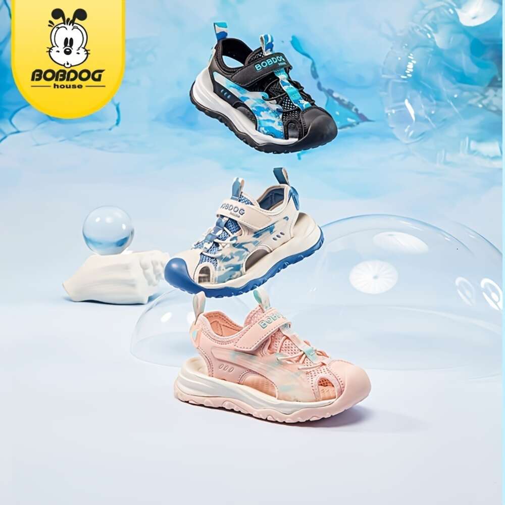 BOBDOG House Unisex Kid's Close Toe Breathable Sandals Comfy Durable Soft Sole Beach Water Shoes for Boy's & Girl's Outdoor Activities 