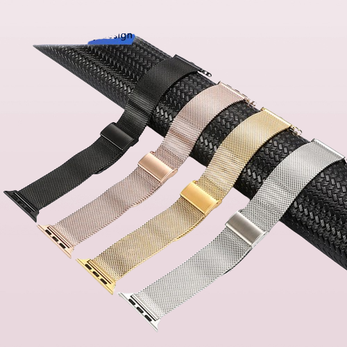 Suitable for Watch Stainless Steel Woven Mesh Strap Single Buckle Unisex 3840mm 4244mm