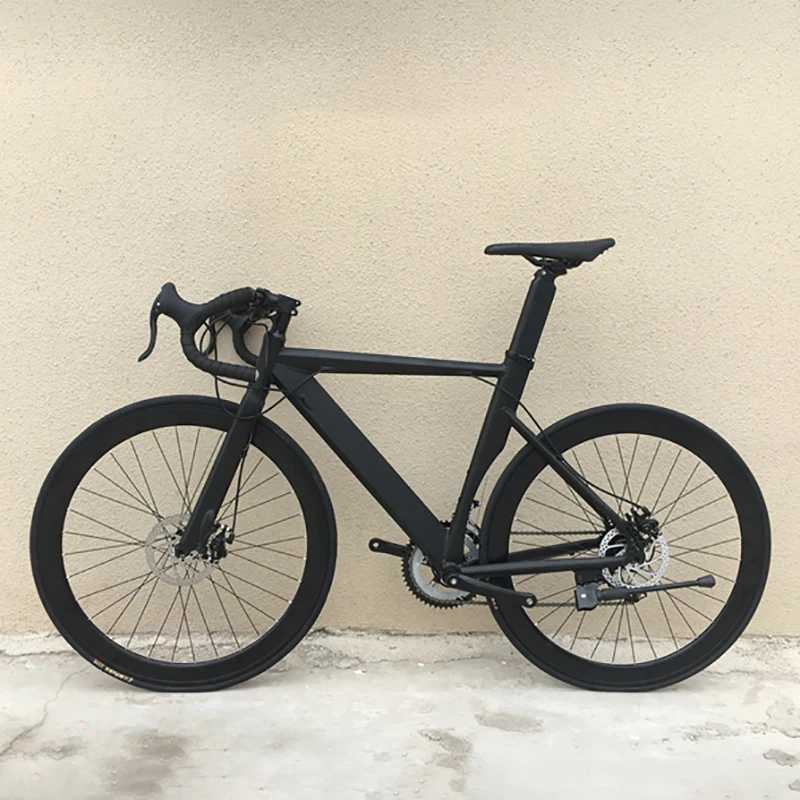 Bikes 700C Road Bike Aluminum Alloy Frame Bicycle Speeds Double Disc Brake City Commuter 40mm Rim Height Racing 48cm 52cm