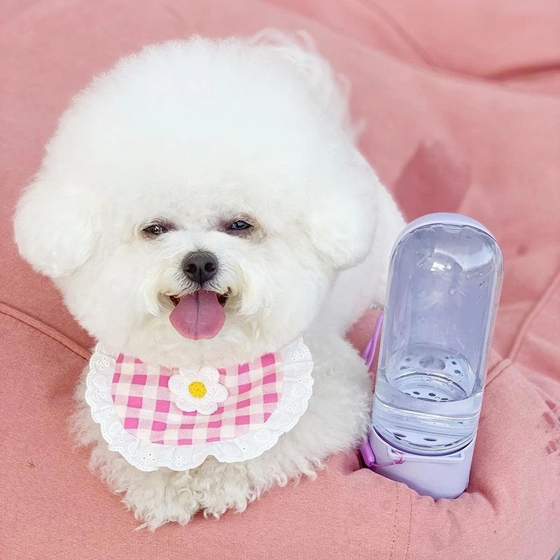 Cute Dog Cat Bibs Plaid Flower Chihuahua Pet Scarf Small Dogs Cats Collar Puppy Clothes Accessories for Teddy