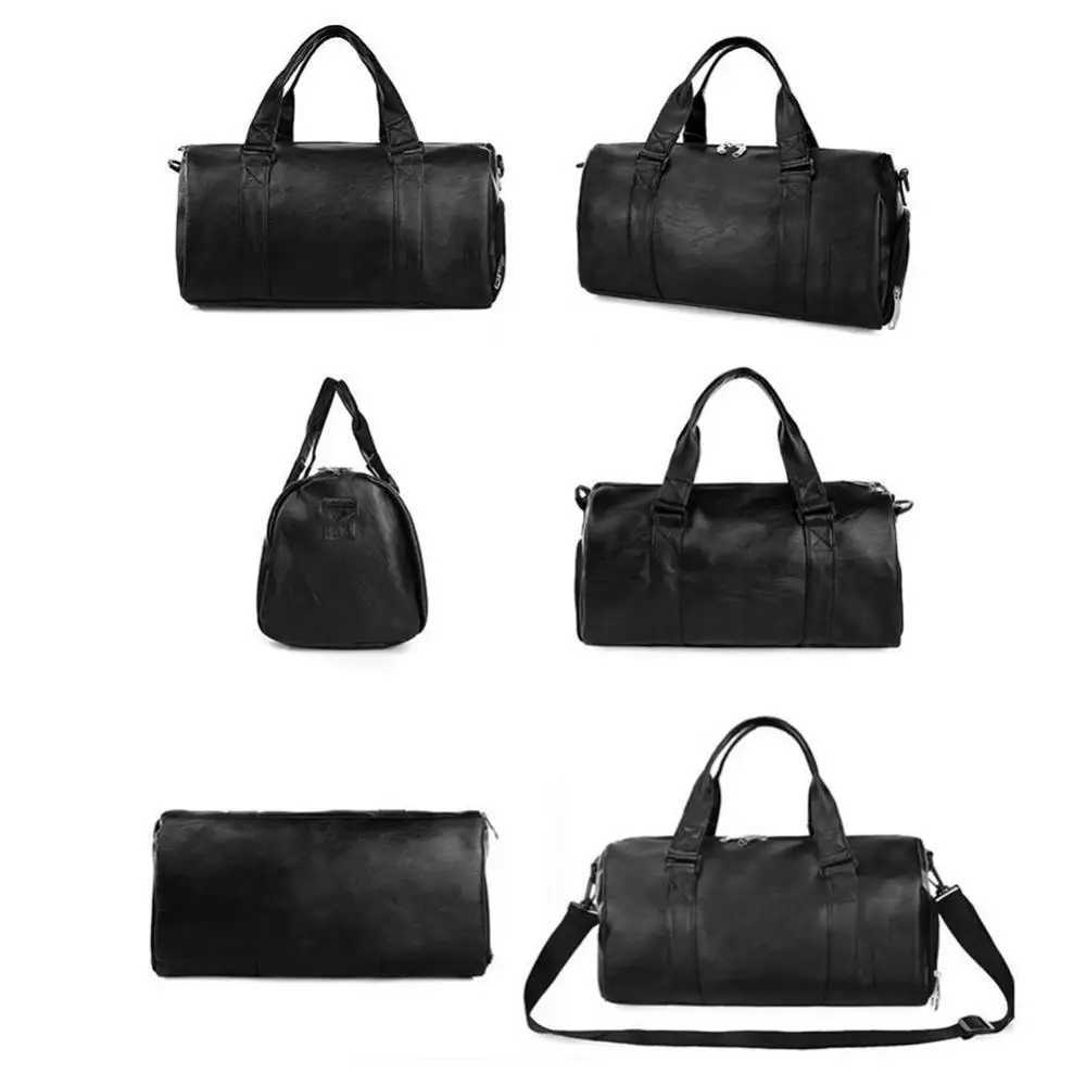 Unisex Large Capacity Travel Tote Bag Duffle Faux Leather Bag Shoe Lage Gym Fitness Tote Shoulder Bag SportXJ241122
