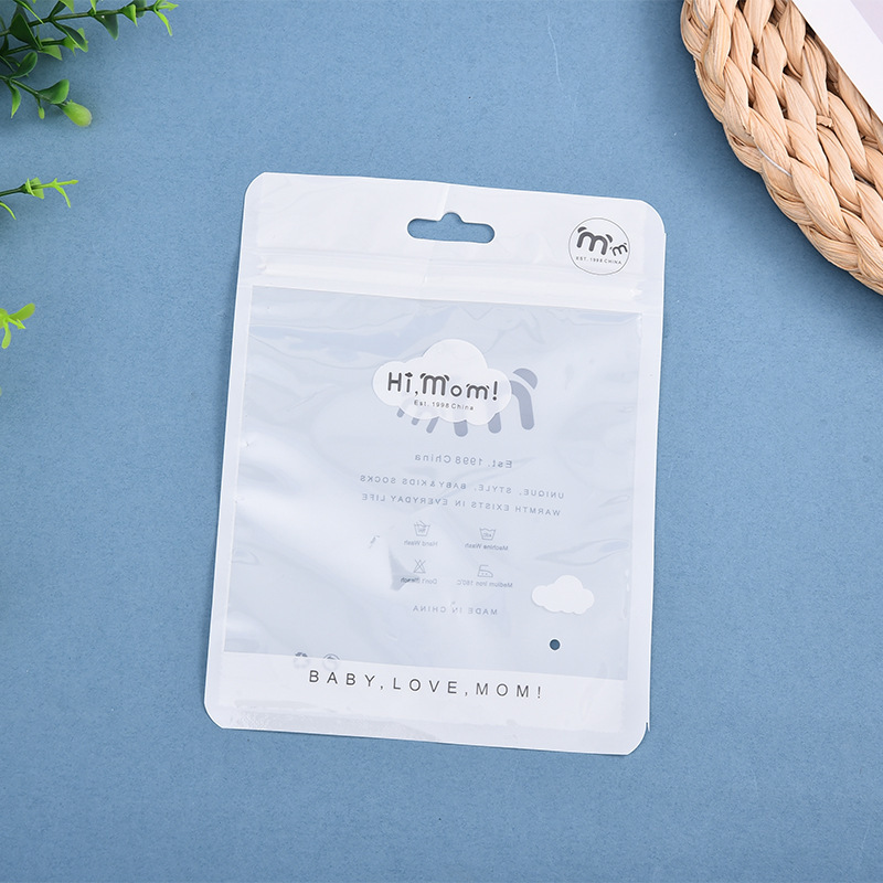 Minimalist food packaging bags wholesale with three sided cover ribs for storage letter printed headband self sealing bag with logo printing capabilit