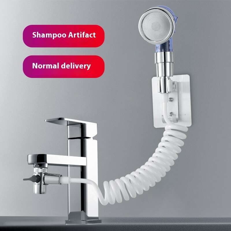 Faucet extension set external washbasin hair washing single cut vae water divider showerhead