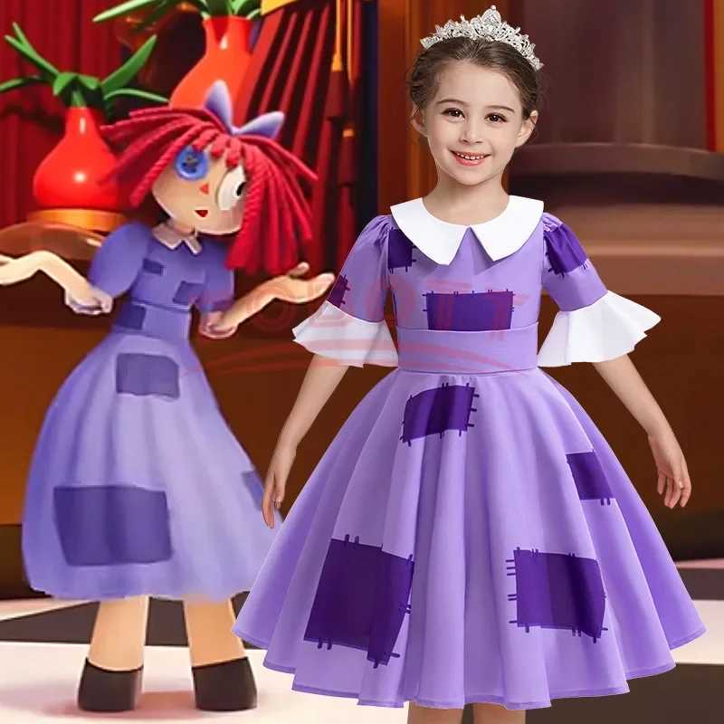 Ragatha cosplay costume magic digital circus girl princess dress 3-10 years childrens printed clothing childrens party Vestido children W241122