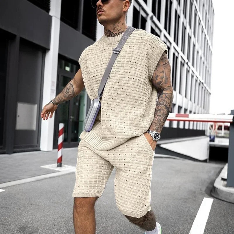 Summer Mens Sets Sports Leisure Daily Loose Trend Short Sleeve Shirt Suit Streetwear Men Shorts Set Ropa Para Hombre 240421