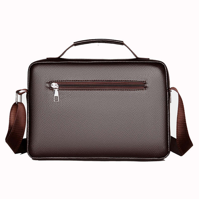 Men Cross body Messenger Handbag Business Briefcases Laptop Retro Office PU Leather Male Top Handle One Shoulder Bag