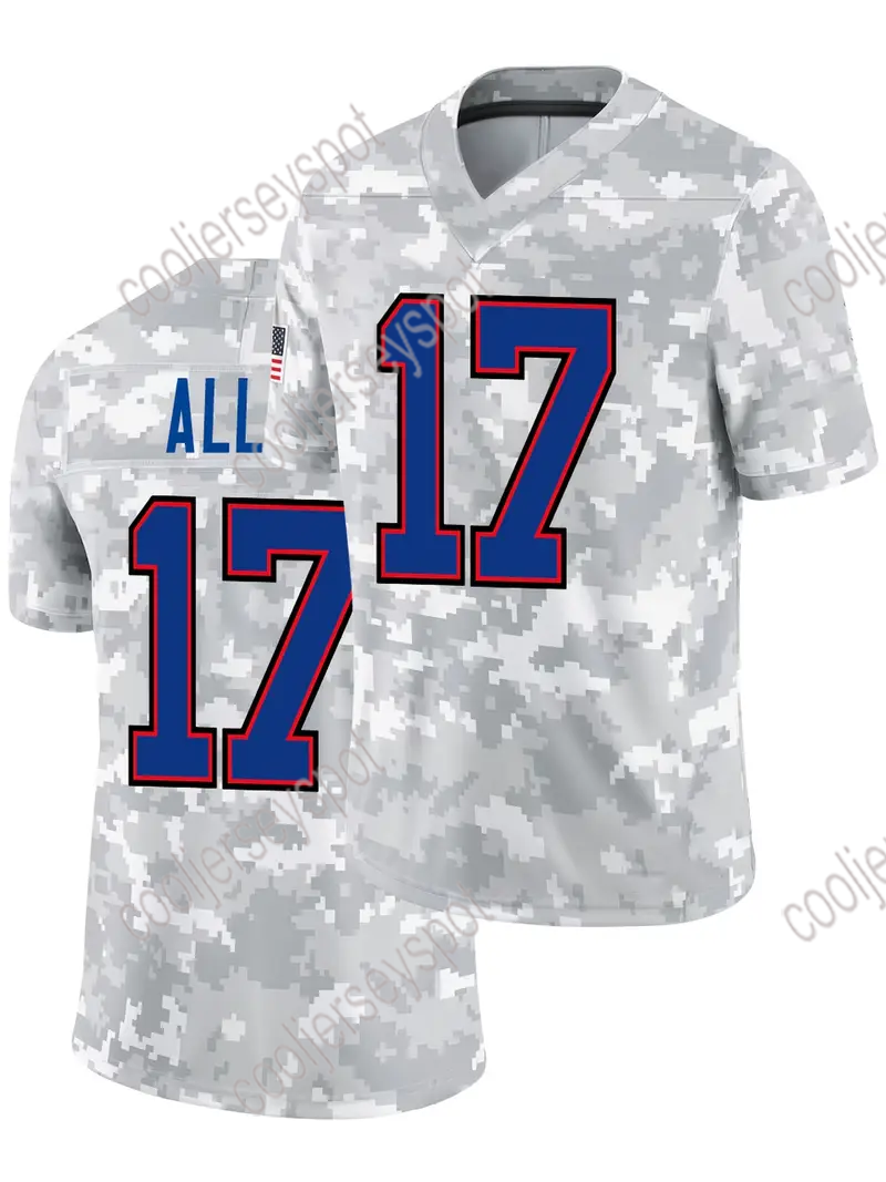 Custom 17 Allen Football Jerseys Kincaid Keon Damar Ham Dawson Knox Kelly Jersey Any Name Any Number Women Youth Men