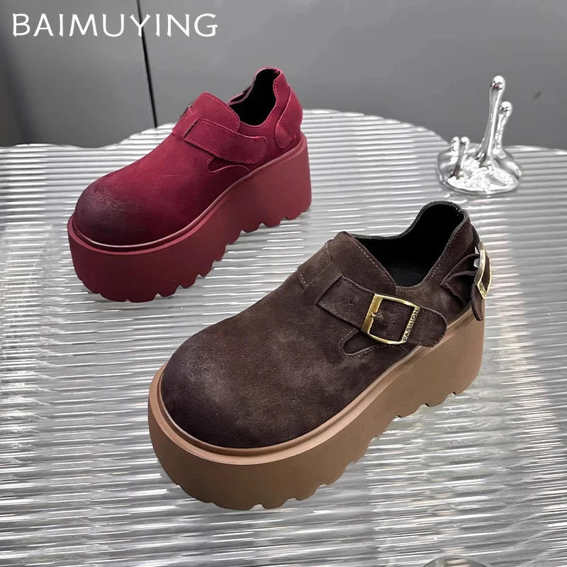 Platform Suede Women Loafers Shoes Casual Flats Sneakers Woman Trend Winter Walking Goth Snow Botas De Mujer Shoes 241122