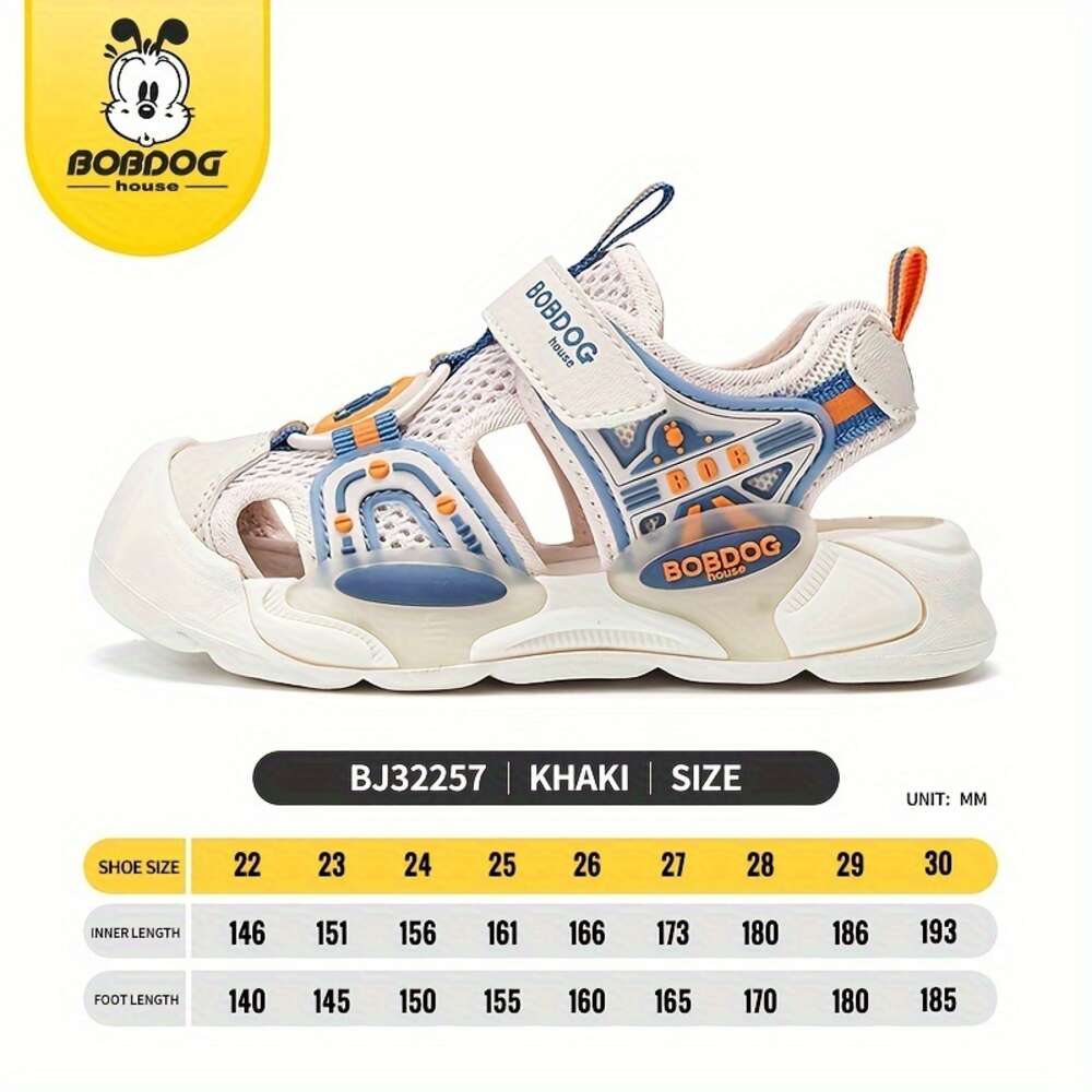 BOBDOG House Unisex Kid's Toddler's Protective Close Toe Breathable Sandals ComfyDurable Soft Sole Beach Water Shoes for Boy's & Girl&#