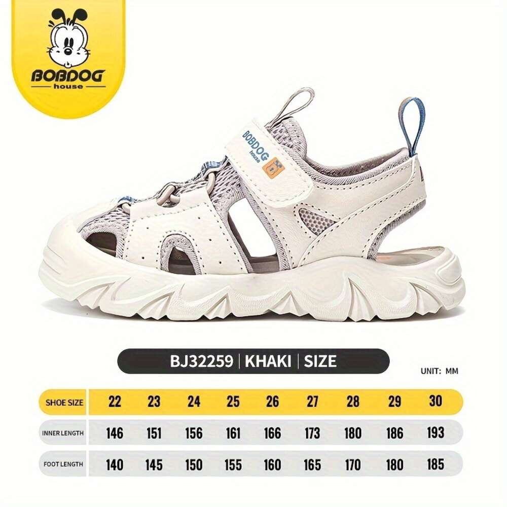 BOBDOG House Unisex Kid's Close Toe Breathable Sandals, Comfy Non Slip Durable Shoes for Boy's & Girl's Outdoor Activities BJ32259