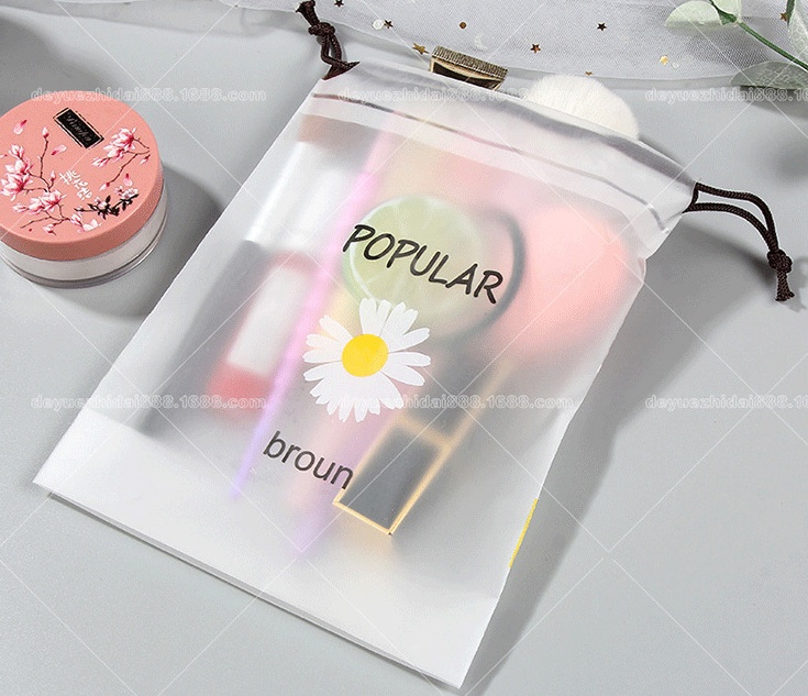 EVA drawstring bag daisy drawstring bag bundle bag accessory packaging, small bag frosted stationery bag directly supplied by the manufacturer