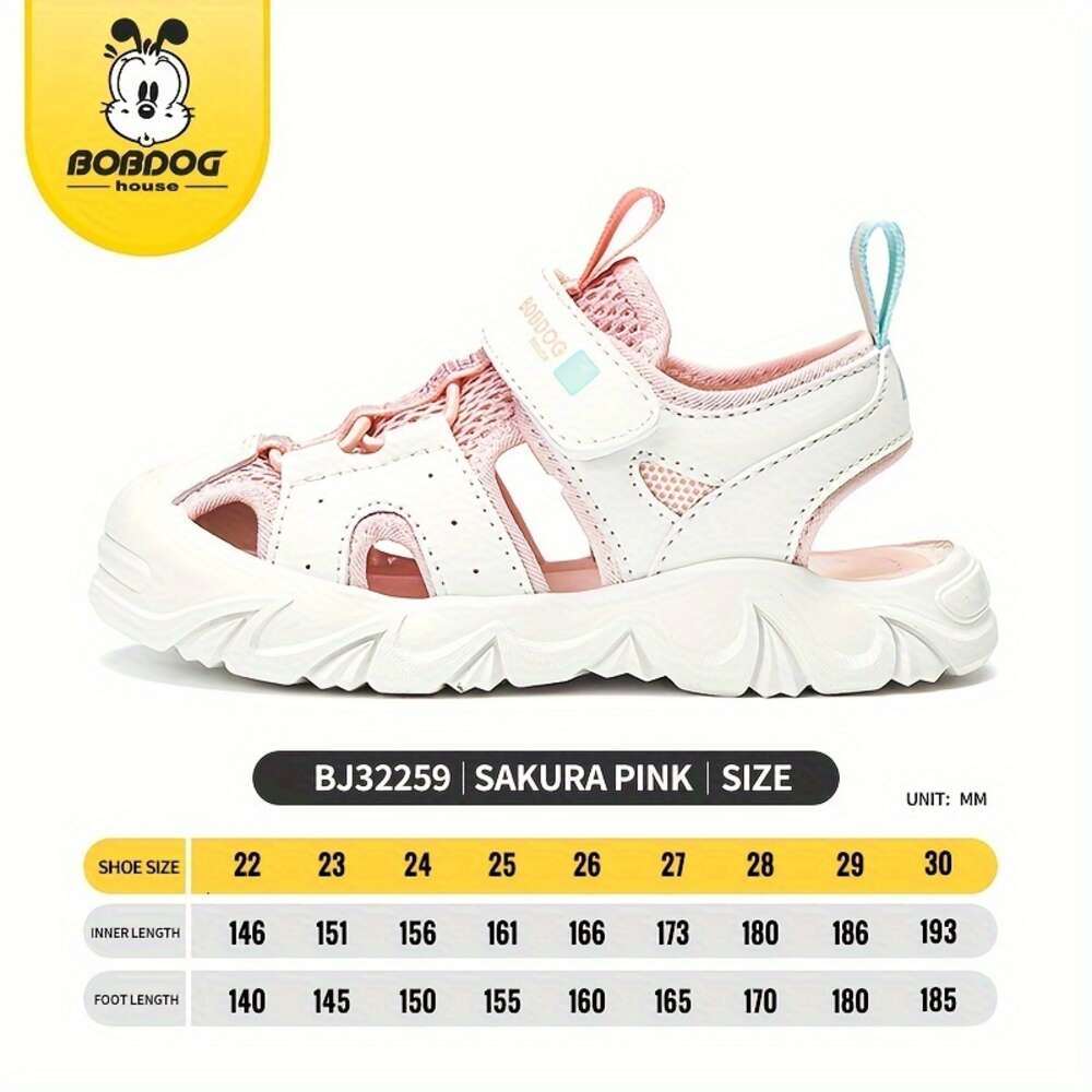 BOBDOG House Unisex Kid's Close Toe Breathable Sandals, Comfy Non Slip Durable Shoes for Boy's & Girl's Outdoor Activities BJ32259