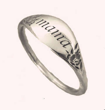 New Simple and Fashionable Mama Engraved Gift Ring for Women