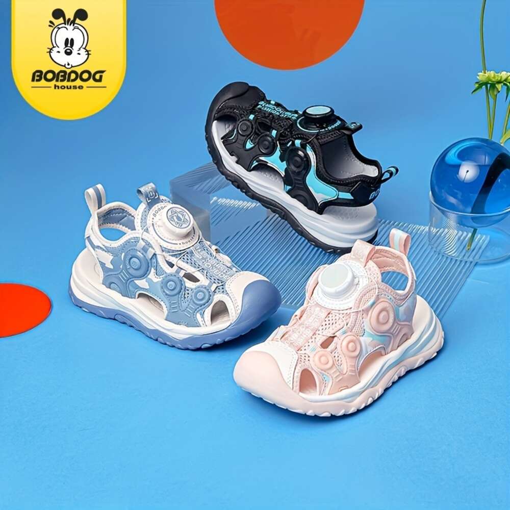 BOBDOG HOUSE Unisex Kid's Toddler's Close Toe Sandals with Rotating Buckle Comfy Durable Breathable Beach Water Shoes for Boy's & Girl&
