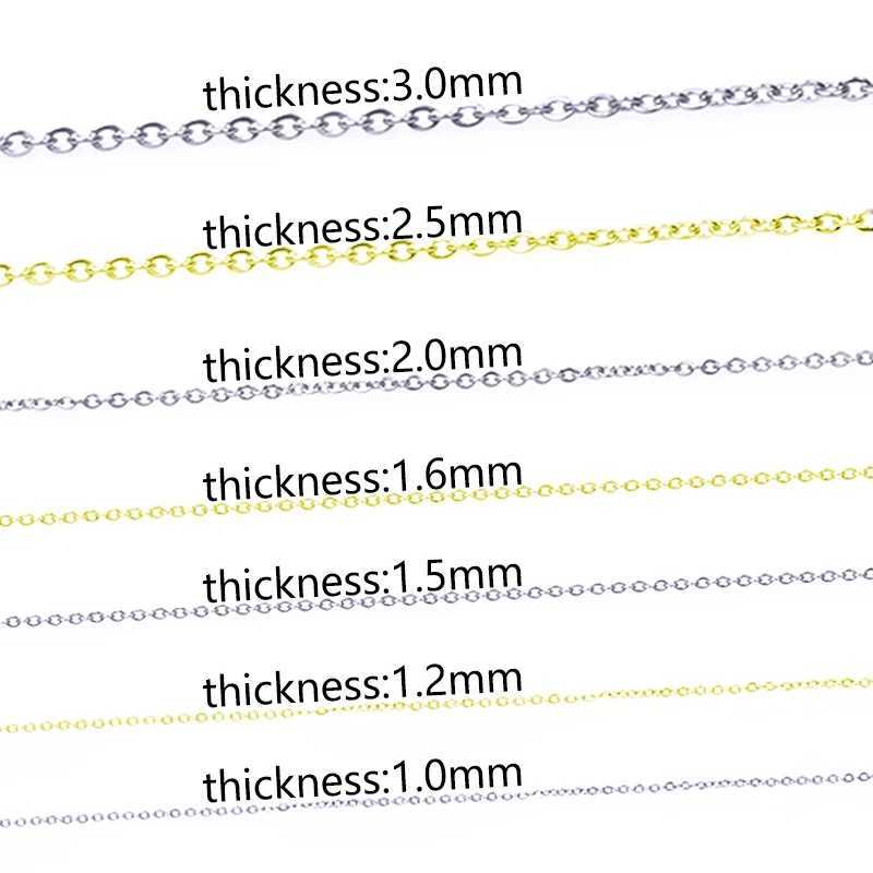 40-90 cm Long O Chain Stainless Steel Necklace For Women Men Accessories Handmade Link Chain Fashion Choker Male Jewelry MakingX241122