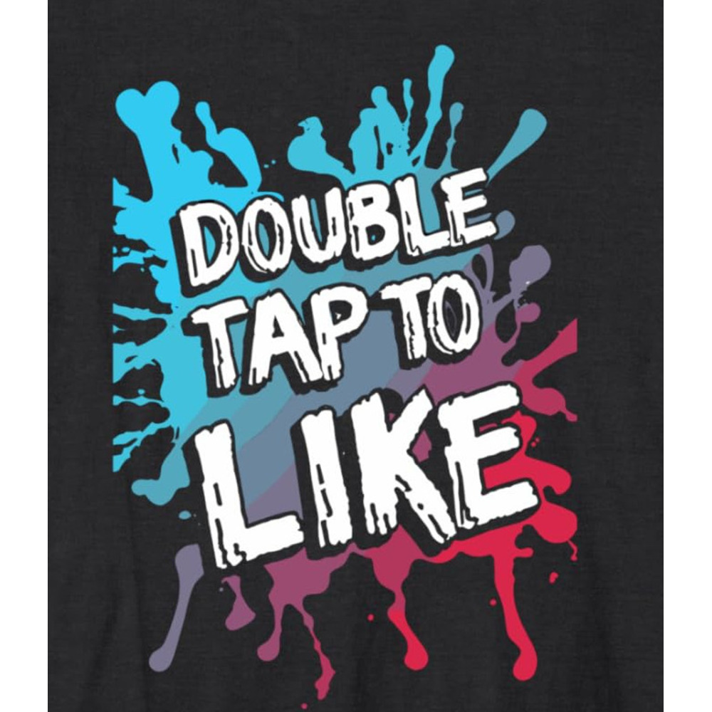 Long Sleeve Shirts for Men sweatshirt DOUBLE TAP TO LIKE Design Long Sleeve Tee Streetwear Casual tops clothes cool