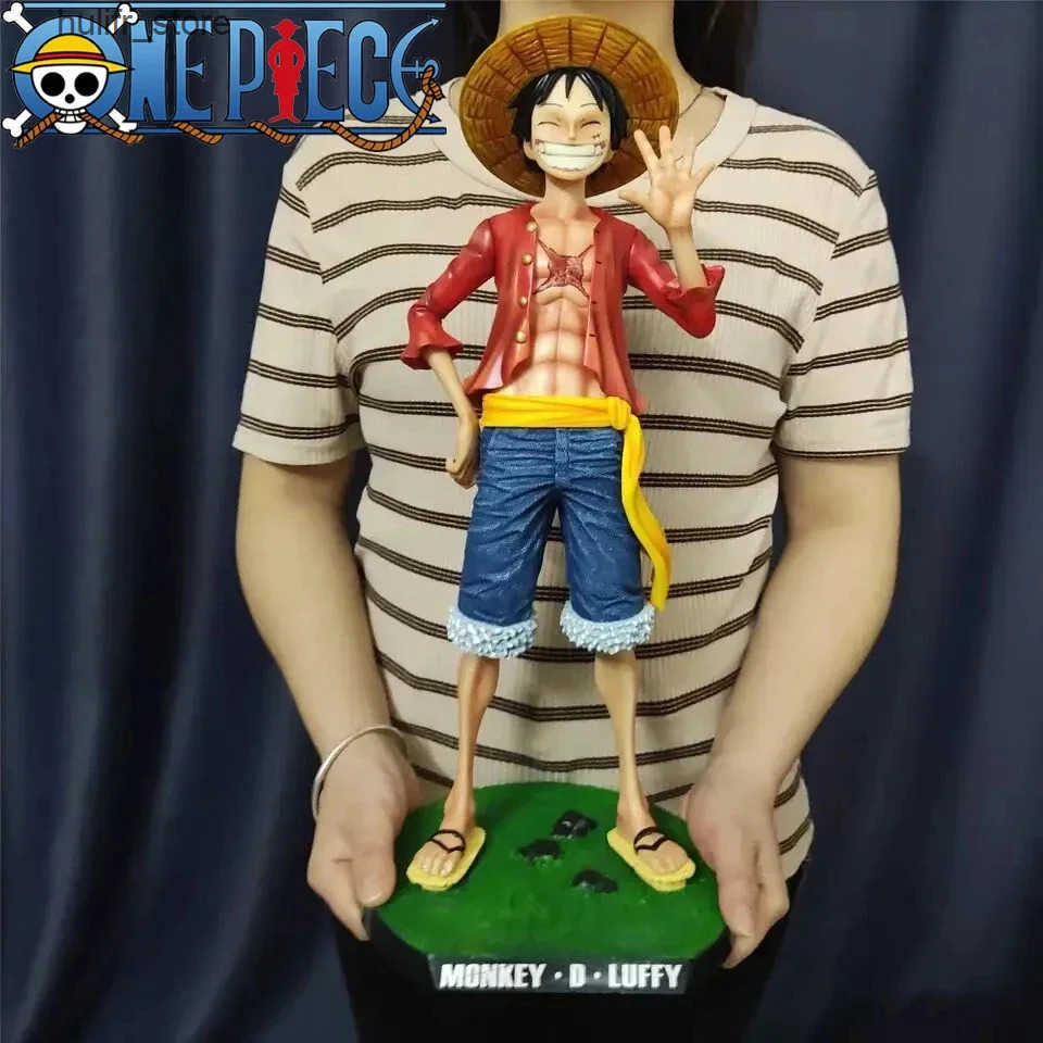 Action Toy Figures One Piece 42.5cm Straw Hat Monkey D. Luffy Gk Large 1/4 Big Anime Figures Doll Statue Model Ornament Decorative Gifts Toy J241123