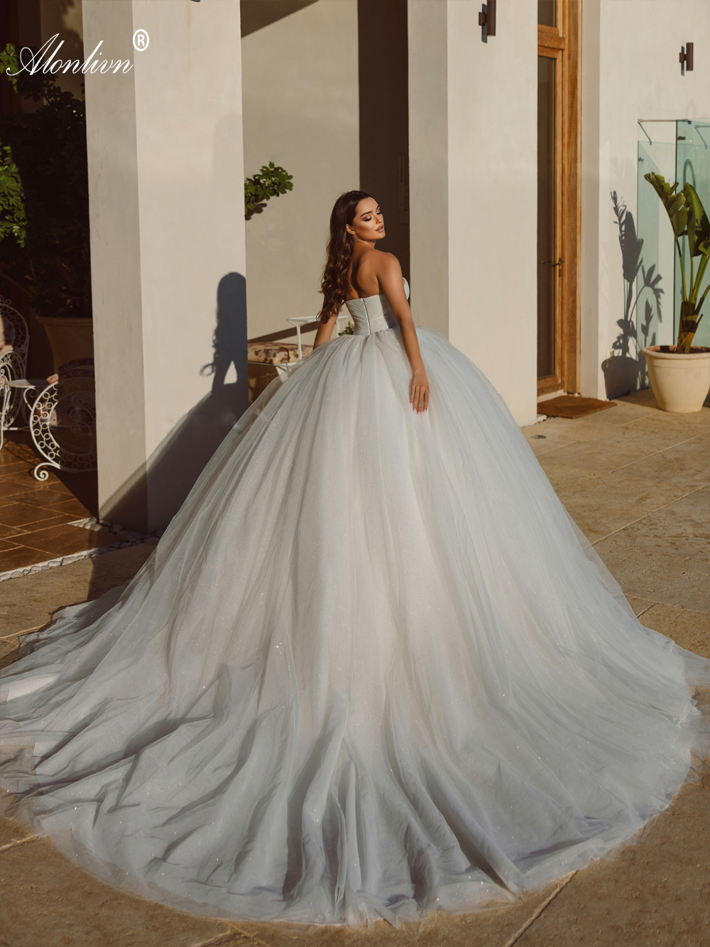 Sparkly Beading Lace Ball Gown Wedding Dress Off Shoulder Sleeveless Sweetheart princess Bridal Gowns 2024