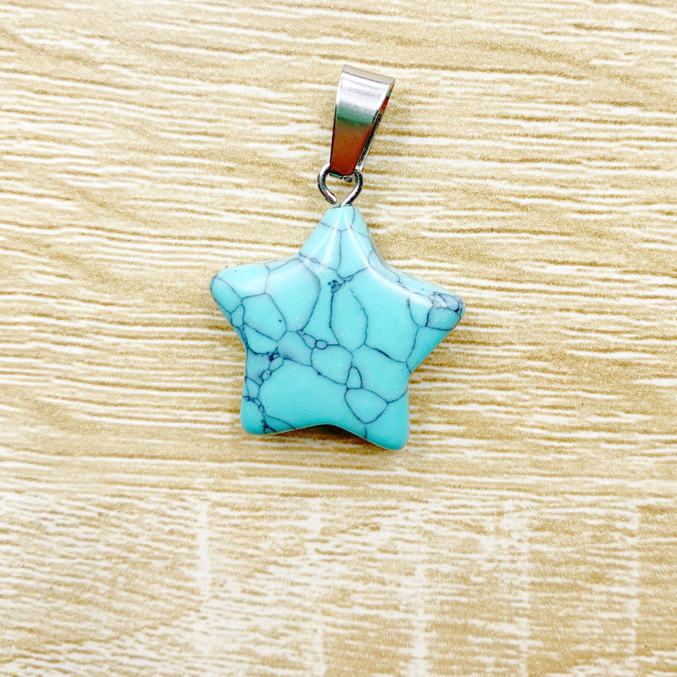 Natural Stone Pentagon-Shaped Fashion Beads Necklace Pendants for Jewelry Making