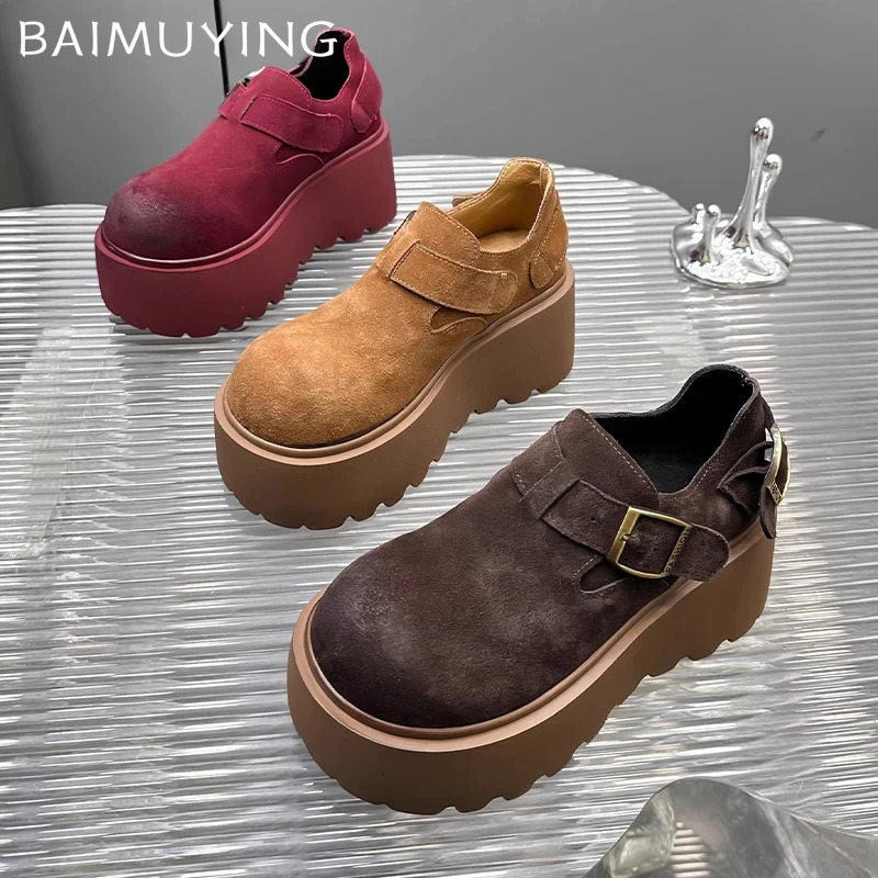 Platform Suede Women Loafers Shoes Casual Flats Sneakers Woman Trend Winter Walking Goth Snow Botas De Mujer Shoes 241122