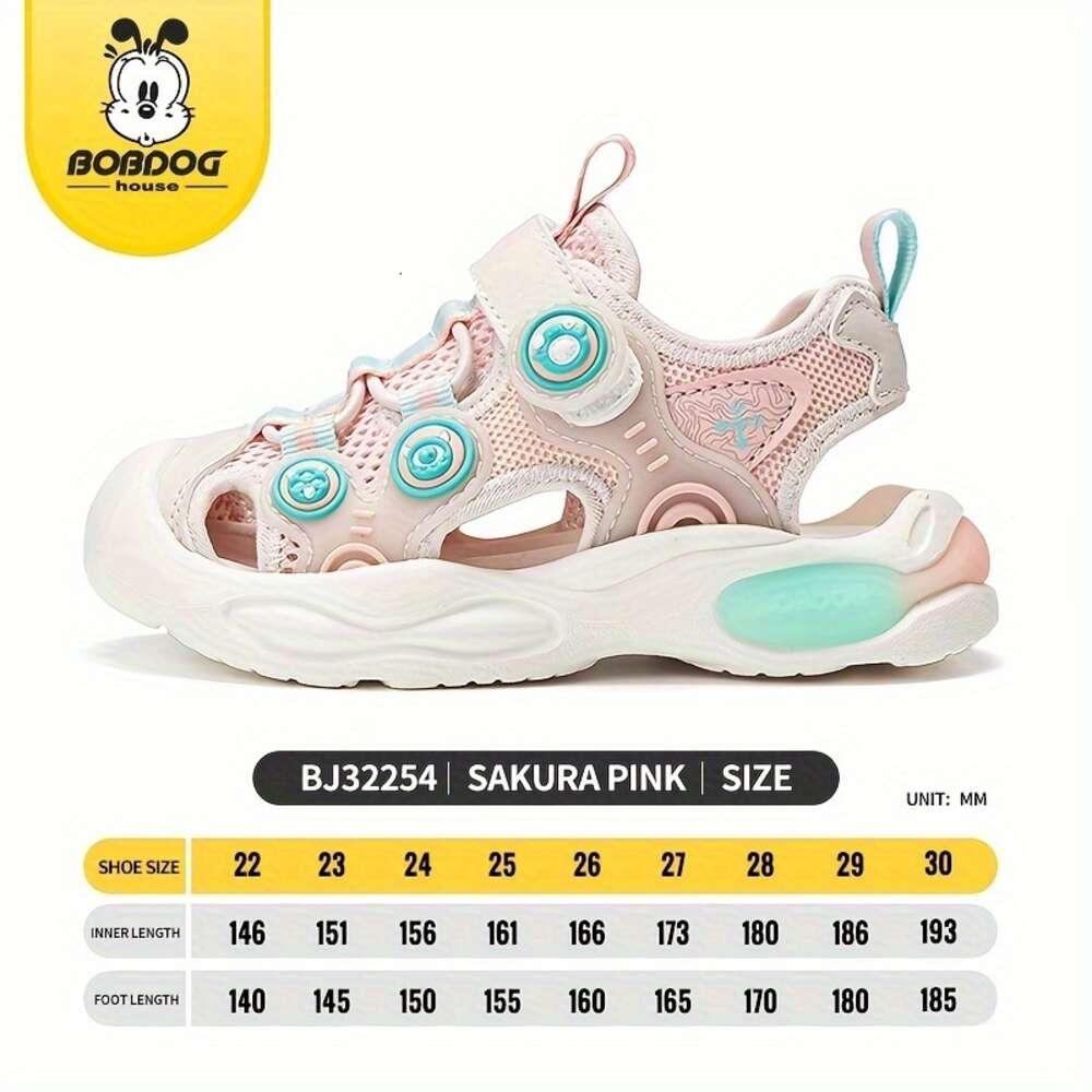 BOBDOG House Unisex Kid's Toddler's Close Toe Breathable Sandals, Comfy Non Slip Durable Soft Sole Beach Water Shoes for Boy's & Girl&#