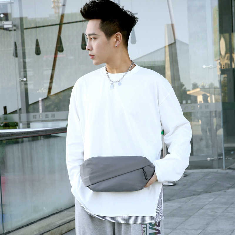 waterproof chest bag waist bag for men and women, personalized casual outdoor sports crossbody bag, fashionable Korean trend men's bag 241123