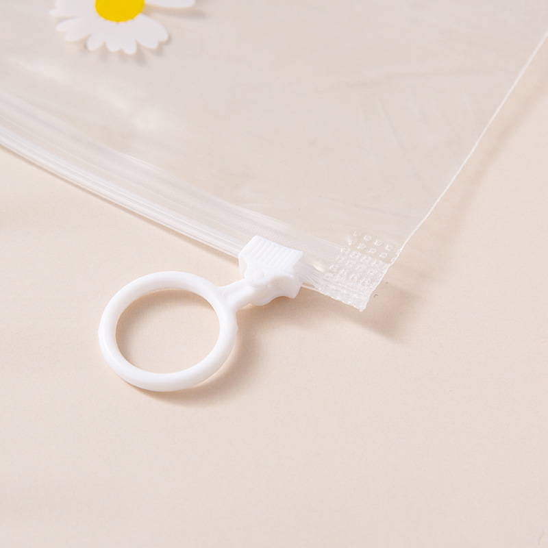 Manufacturer's direct supply small daisy jewelry storage bag transparent ring convenient bag sealed plastic bag large capacity