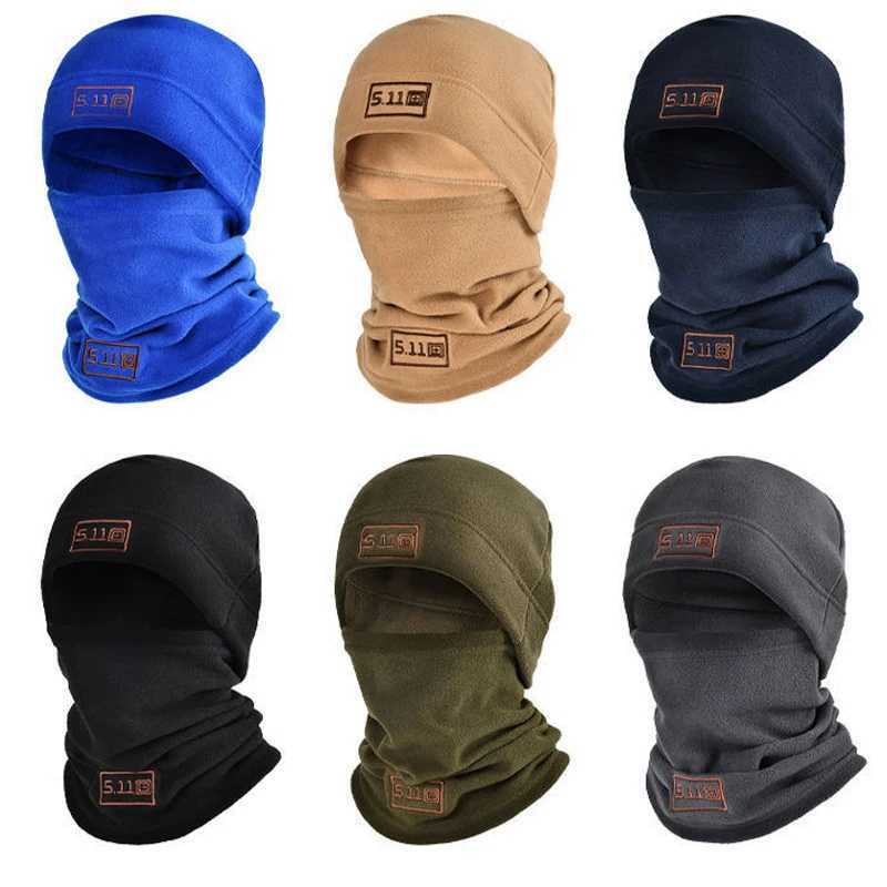 Winter Warm Fleece Hat Scarf Set Thermal Head Cover Balaclava Face Mask Tactical Military Sports Cycling Bonnet Neck ProtectorW250512