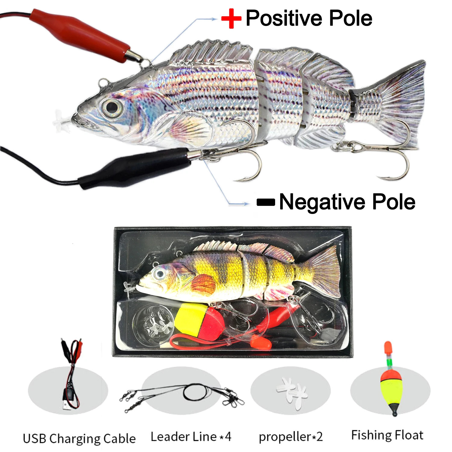 Robot swimming bait 130mm 4-stage swimming pool 35/54g fishing automatic electric follicle generator USB charging LED light for bass Pike 241122