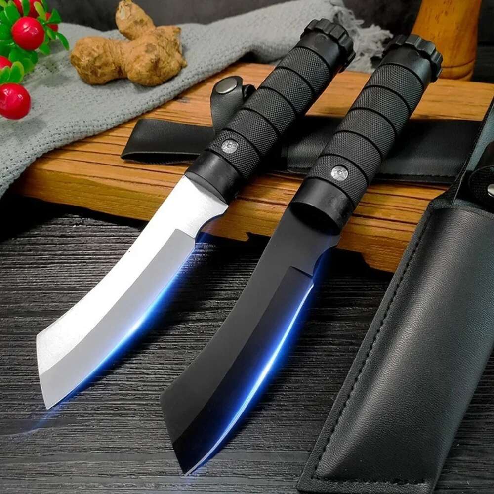 Kitchen Boning Knife, Hand-forged Butcher Knife Meat Knife Fruit Knife, Fixed Blade, Multi-purpose Camping Knife