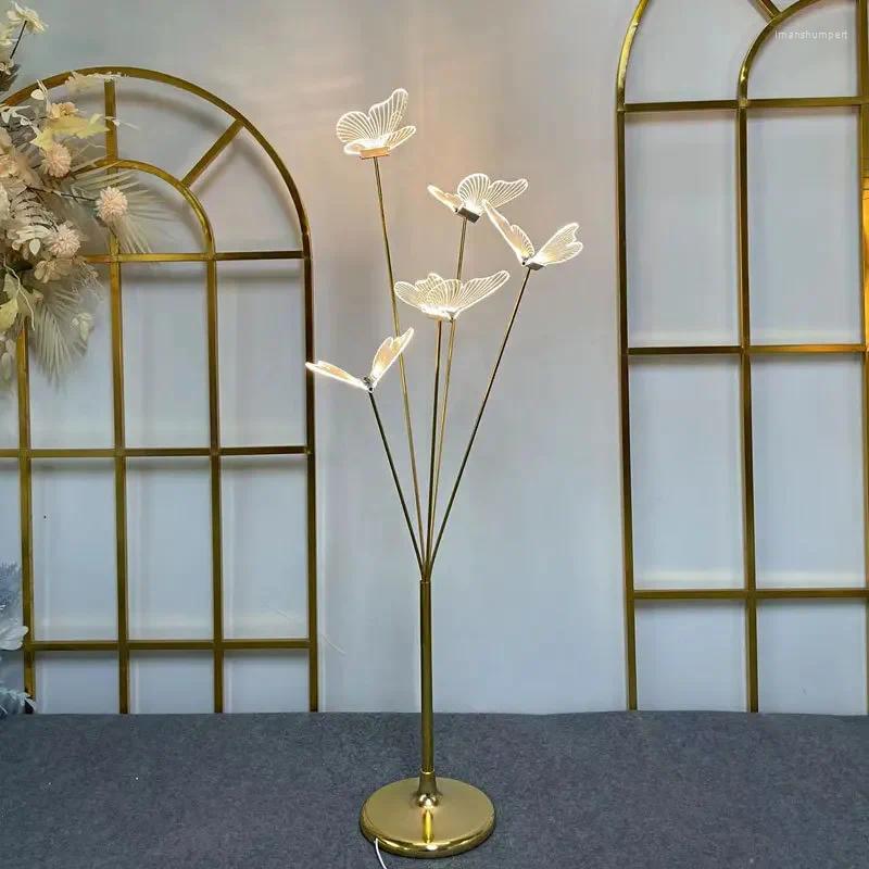 Lamps Floor BERTH Modern Lamp LED Landscape Atmosphere Light Creative Butterfly Standing Lights For Wedding Party Stage Background s