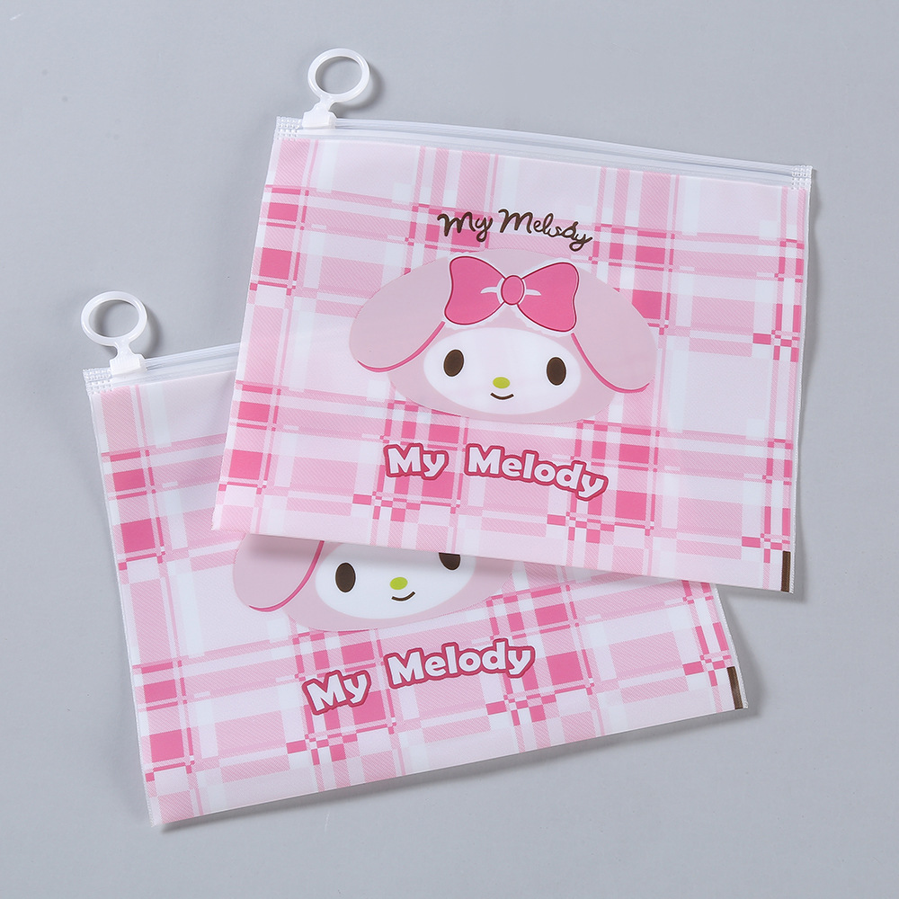 Cartoon Ring Zipper Bag Creative Transparent Matte Pen Bag Cute Student Multi functional Document Jewelry Storage Bag