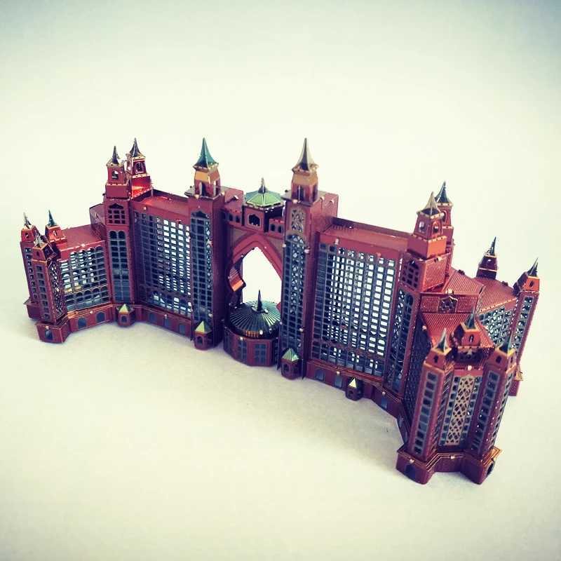 Love Spell All Metal DIY Architecture Puzzle 3D Model Mini Stereo Mosaic Color Atlantis Hotel X241122