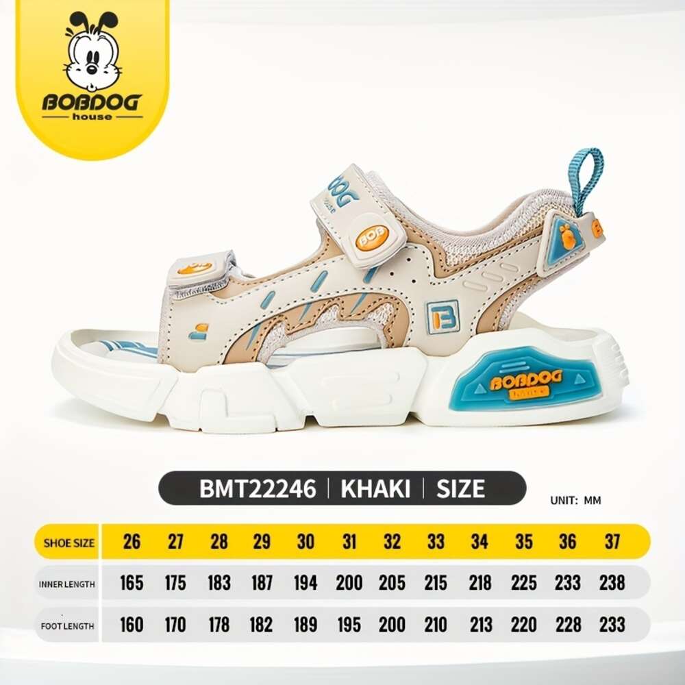BOBDOG House Unisex Kid's Adorable Solid Colour Open Toe Sandals, Comfy Non Slip Durable Beach Water Shoes for Boy's & Girl's Outdoor A