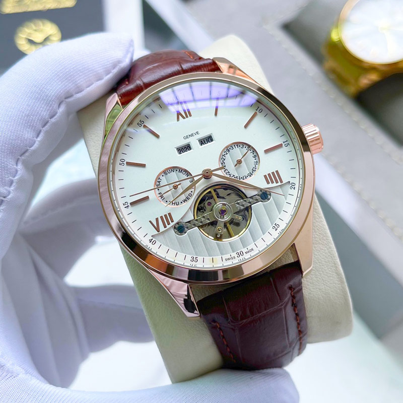 luxury designer mens watches day-date flywheel mechanical automatic movement wristwatches for men's Christmas Birthday Valentine's Day Gift