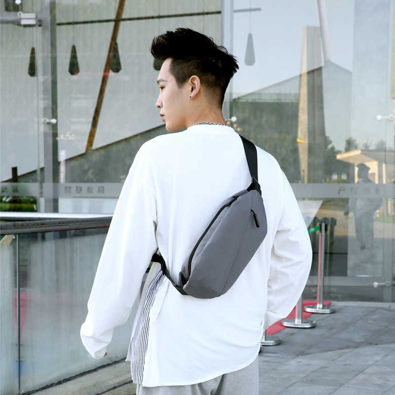 waterproof chest bag waist bag for men and women, personalized casual outdoor sports crossbody bag, fashionable Korean trend men's bag 241123