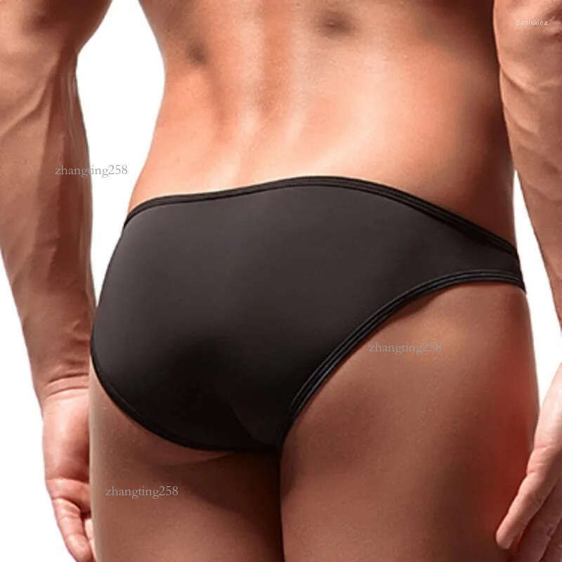 Underpants Soft Ice Silk Mens Briefs Sexy Gay Men Underwear Low Waist Male Underware Sungas Panties Contrast Color Lingerie Man Under Wear
