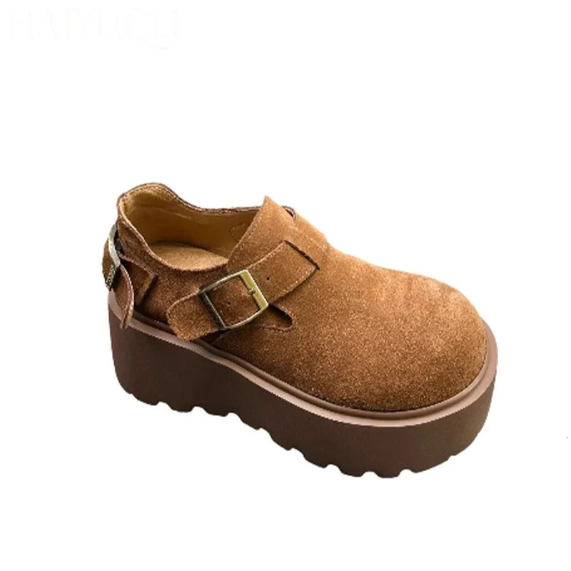 Platform Suede Women Loafers Shoes Casual Flats Sneakers Woman Trend Winter Walking Goth Snow Botas De Mujer Shoes 241122