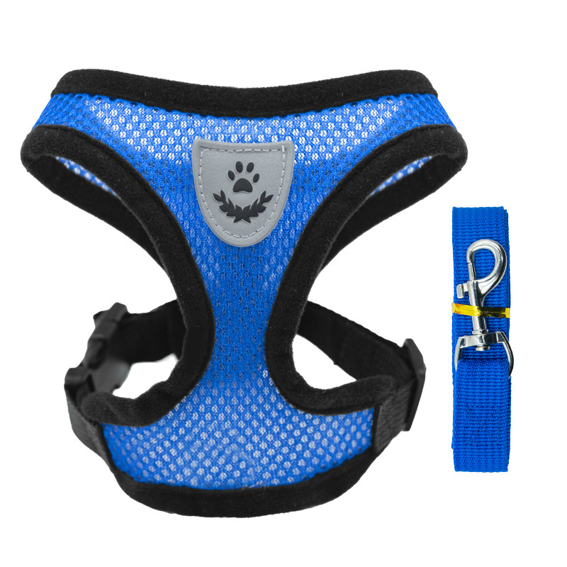 Breathable Fabric Mesh Dog Harness Soft Comfortable Pet Harness Puppy Cat Vest Collar Pet Supplies For Small and Medium Dogs Cats
