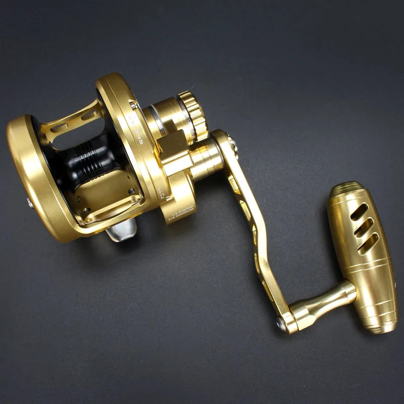 Madox Slow Jigging Reel All Metal Max Drag 35kg 11BB Drum Alarm Full Alloy DeepSea Fishing Trolling 241120