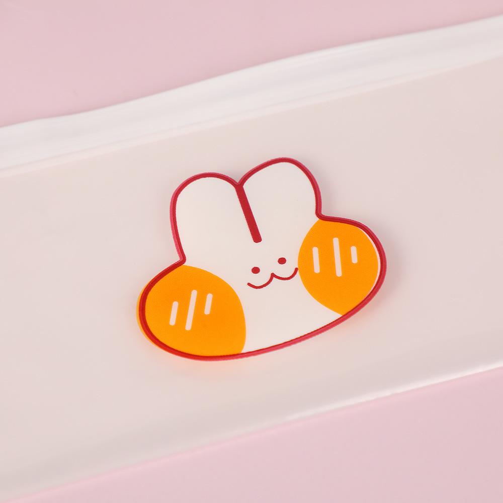 Cartoon new cute pull tab zipper bag semi transparent EVA student pencil case large capacity stationery gift self sealing bag