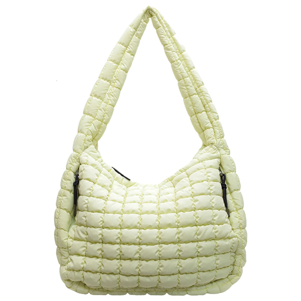 Quilted Shoulder Bag Lightweight Soft Puffy Crossbody Bag Padding Puffy Hobo Bag Puff Purse for Women Autumn and Winter 241122