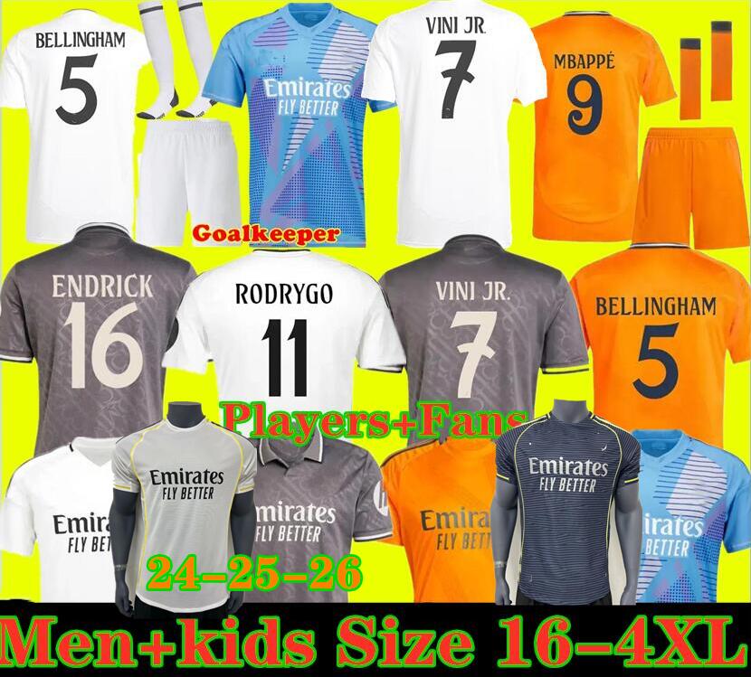 24 25 26 MBAPPE BELGHAM Soccer Jersey VINI JR RODRYGO VAERDE fans Player version Football Shirt Real Kids Kit 25 26 Madrides MODRIC CINGA ARDA GULER COURTOIS men 16-4XL