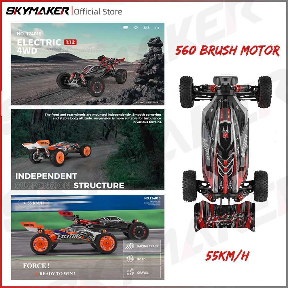 Free shipping Electric/RC Wltoys 1/12 124010 V8 2.4G Racing Drift RC Cars 4WD 550 Motor 55km/h High Speed Remote Control Car Off-Road Toys