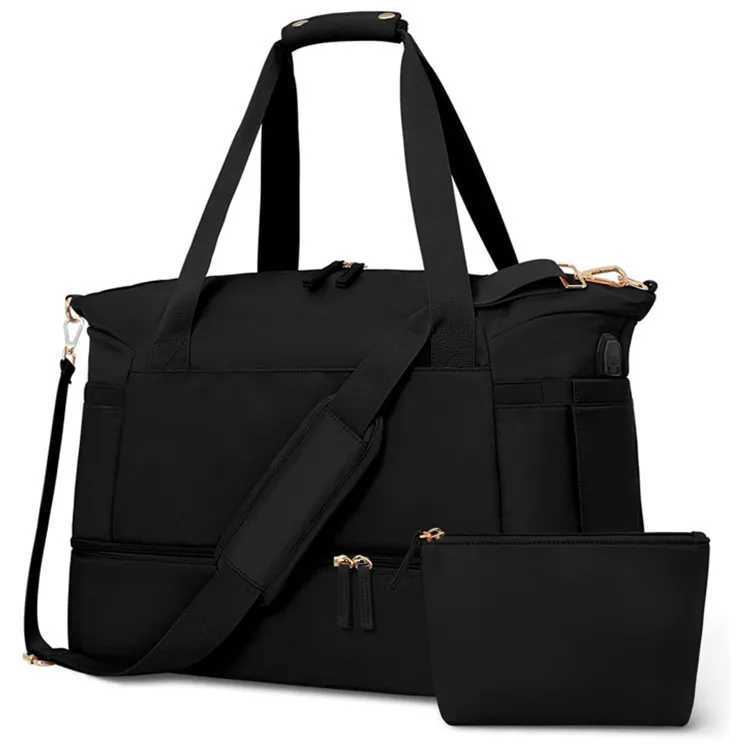 Gym Bag for Women Sports Travel Duffel Bag with USB Charging Port Weekender Overnight Bag with Wet Pocket and Shoes CompartmentXJ241122