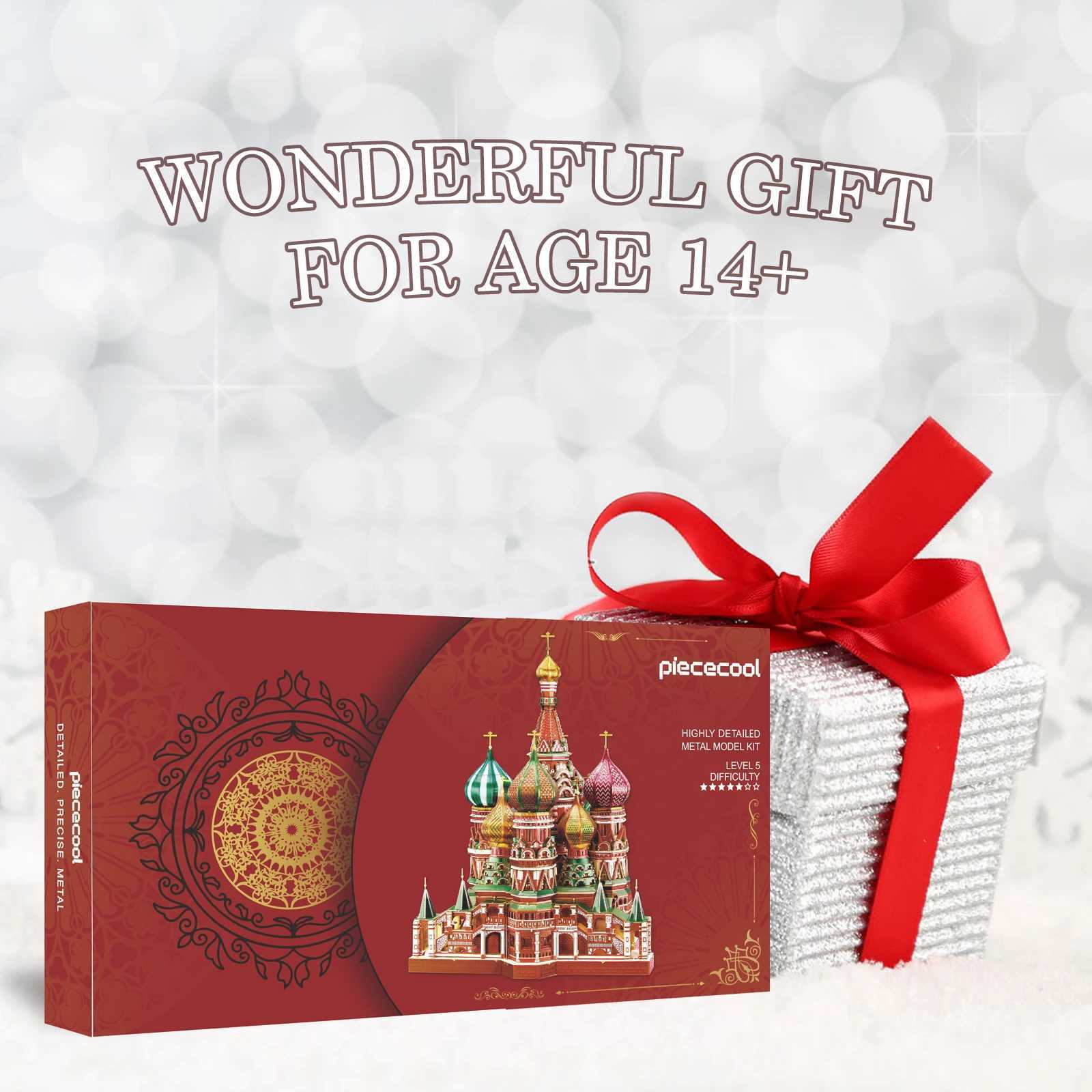 brand 3D Metal Puzzle Saint Basils Cathedral Model Architecture Kit Puzzle Youth Dice Toy X2411221