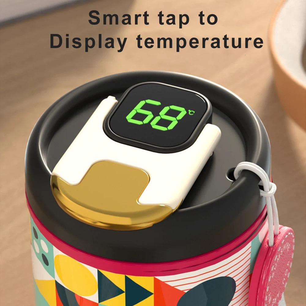 stampup 410ML Ceramic Liner Thermos Coffee Cup Double Wall Stainless Steel Insulated Cups For Thermal Mug Tumbler Gifts 241121 W260226