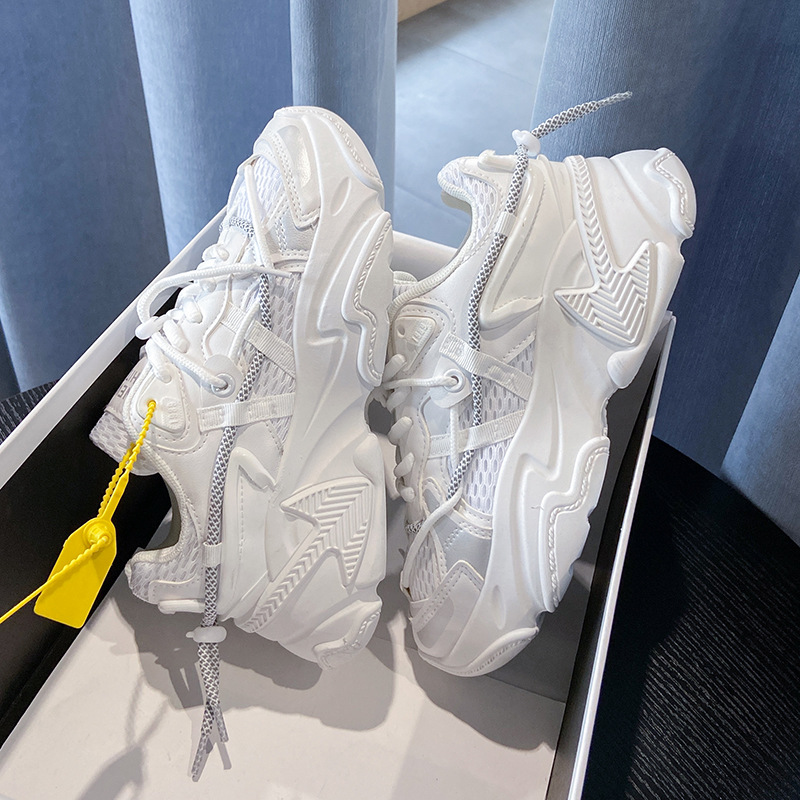 Internet celebrity couple's dad women's trend new small white student casual sports shoes men