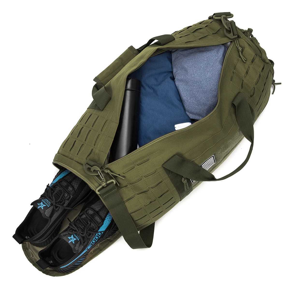40L Sport Gym Bag Tactical Travel Duffel Bag For Men Basketball Weekender Bag carry lage travel bags Training BagXJ241122